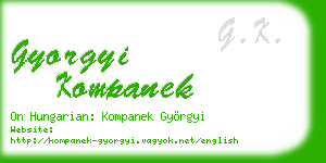gyorgyi kompanek business card