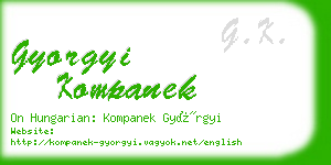 gyorgyi kompanek business card